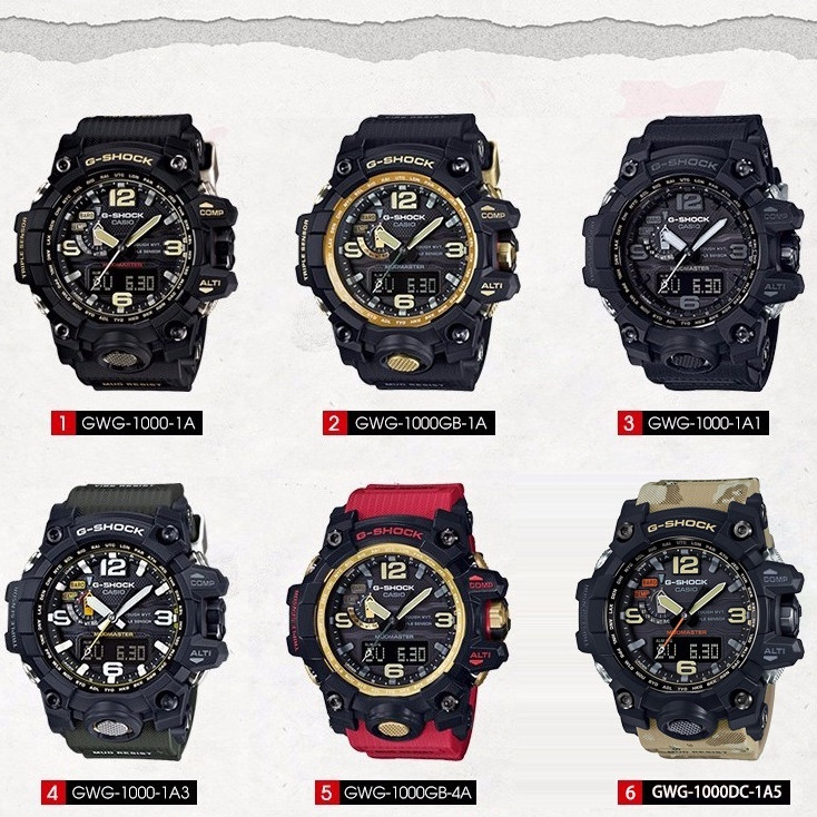100% Casio G-Shock GG-1000 MUDMASTER Wrist Watch Men Sport Quartz Watches water-proof watch GWG-1000