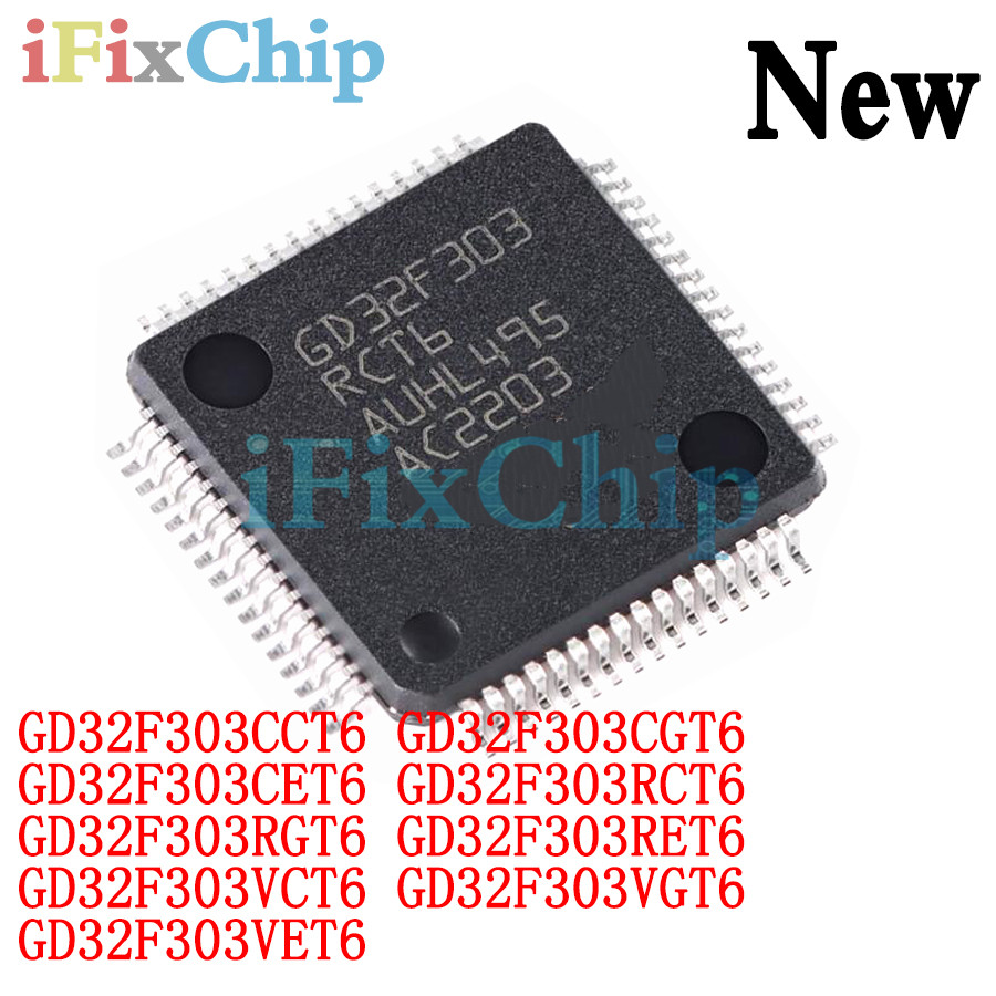 1 ชิ้นใหม่ล่าสุด GD32F303CCT6 GD32F303CGT6 GD32F303CET6 GD32F303RCT6 GD32F303RGT6 GD32F303RET6 GD32F