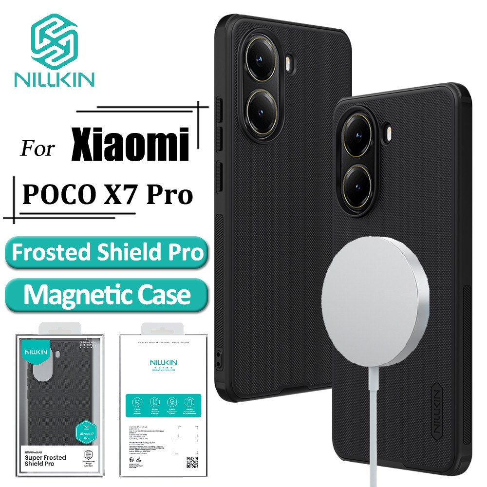 เคสแม่เหล็ก Nillkin สําหรับ Poco X7 Pro Case Super Frosted Shield Pro ฝาหลังกันกระแทก