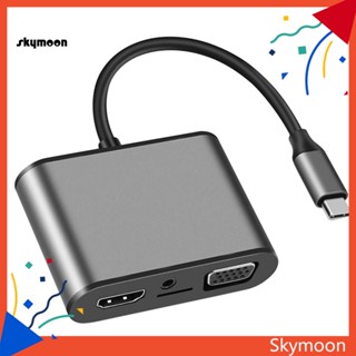 Skym* 8 in 1 อะแดปเตอร์แปลงการ์ดรีดเดอร์ USB Type-C เป็น HDMI PD TF VGA