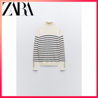 Zara ใหม่ เสื้อกันหนาว คอปกตั้ง พื้นฐาน สําหรับผู้หญิง