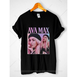 Ava Max เสื้อยืดลําลอง ผ้าฝ้าย สไตล์วินเทจ แฟชั่นสําหรับผู้ชาย และผู้หญิงS-5XL