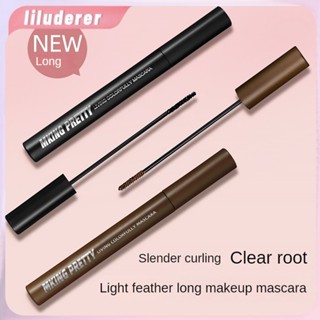 Mking Pretty Light Feather Slim Long Mascara Natural Curly สีดำสีน้ำตาล Eye Makeup HO