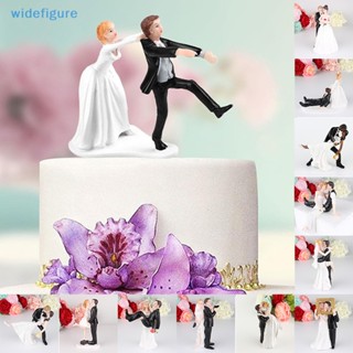 Widefigure ฟิกเกอร์เรซิ่นสังเคราะห์ 12 แบบ สําหรับตกแต่งเค้กแต่งงาน