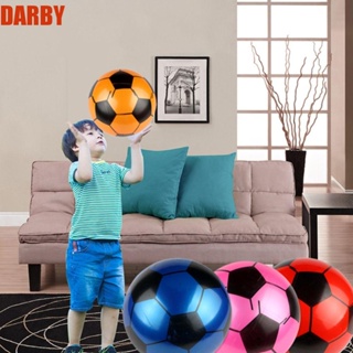 Darby ลูกฟุตบอลเป่าลม PVC แบบนิ่ม ยืดหยุ่น สุ่มสี ของเล่นเสริมการเรียนรู้เด็ก