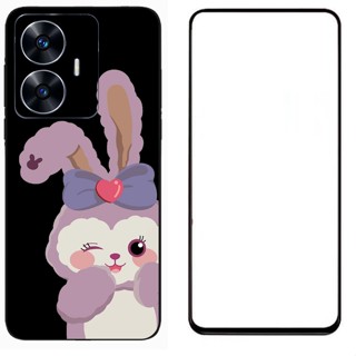 เคส Realme C55 Narzo N55 เคสกันกระแทก TPU การ์ตูน ซิลิโคน ป้องกันโทรศัพท์ ฝาหลัง พร้อมฟิล์มกระจกนิรภัย