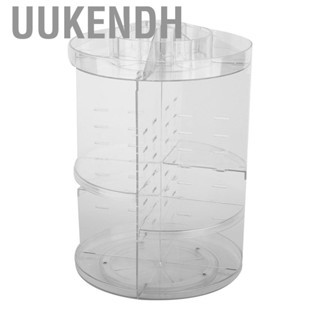 Uukendh Acrylic Makeup Shelf  Transparent Storage Rack 360 Degree Rotating Costemics Display Case