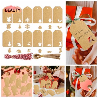 Beauty ป้ายฉลากแขวน ลายซานตาคลอส ต้นคริสต์มาส 48 96 144 ชิ้น DIY