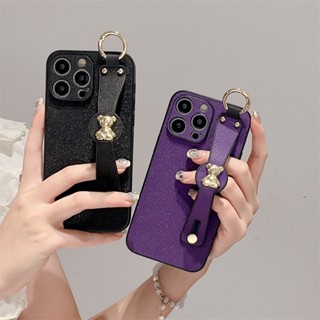 เคสป้องกันโทรศัพท์มือถือ ลายหมีชุบไฟฟ้า พร้อมสายคล้องมือ สําหรับ Huawei Nova 7 7SE 8 9 Pro 9SE 10 Pro 11 Pro Honor 50 Pro 50 SE