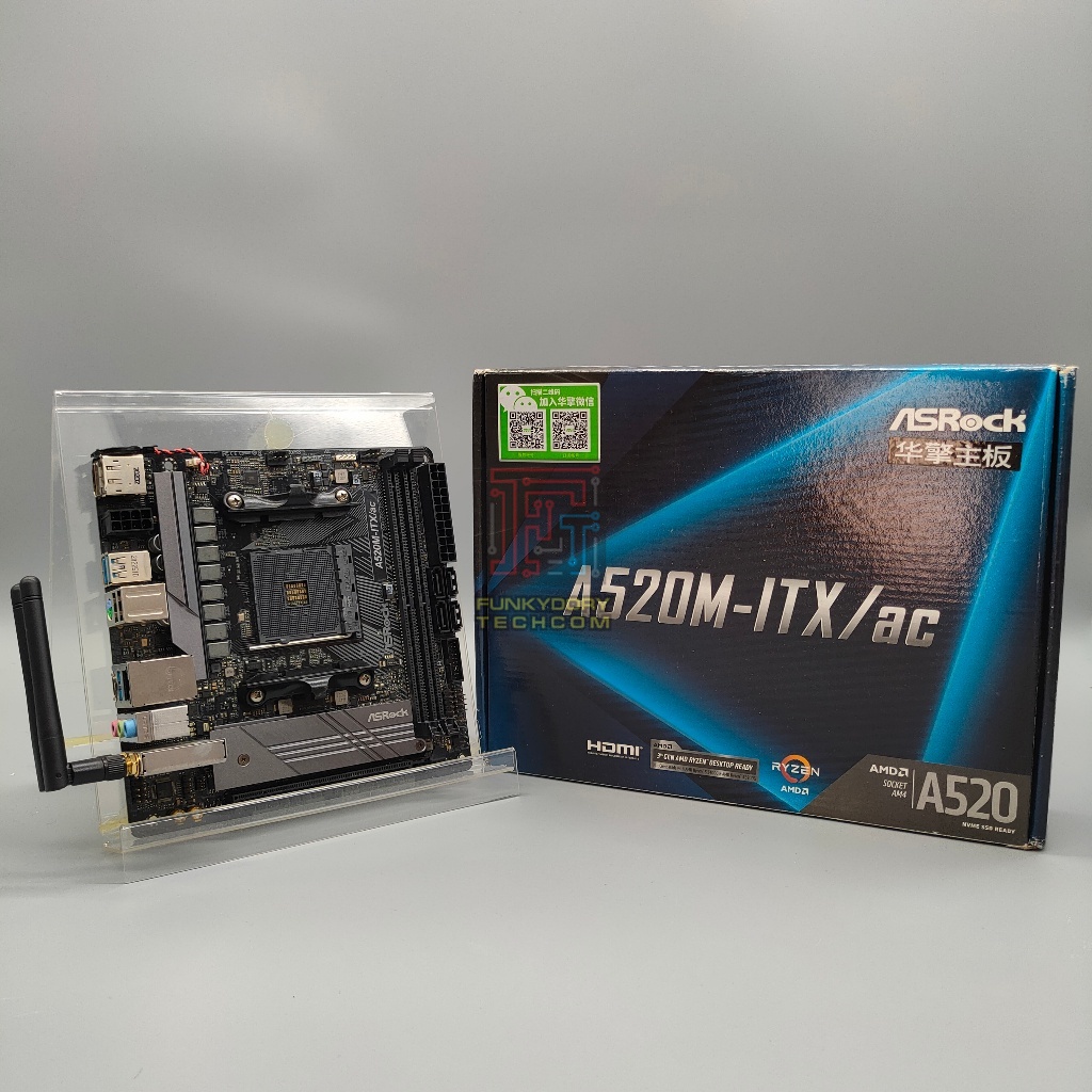 ASRock A520M-ITX/ac Mini ITX AM4 เมนบอร์ด (1 ช่อง RAM ความผิดพลาด)