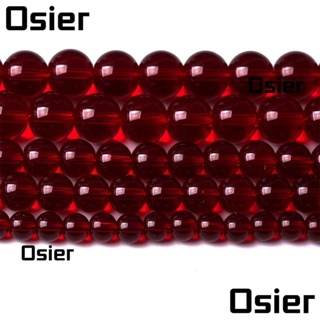 Osier1 ลูกปัดแก้วคริสตัล สีแดง 6 มม. สําหรับทําเครื่องประดับ สร้อยคอ DIY 126 ชิ้น