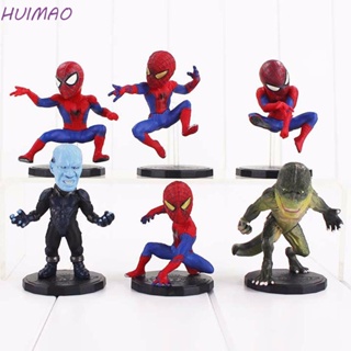 Huimao โมเดลฟิกเกอร์ อนิเมะ Avengers Hulk Spiderman ของเล่นสําหรับเด็ก