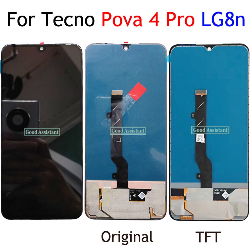 แผงหน้าจอสัมผัสดิจิทัล LCD Amoled TFT สําหรับ Tecno Pova 4 Pro LG8n