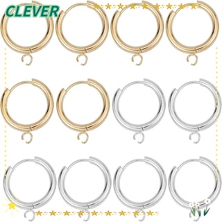 Clever ต่างหูห่วง สเตนเลส สีทอง สีเงิน สําหรับทําเครื่องประดับ แฮนด์เมด