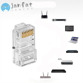 Janfat CAT6 RJ45 สายเคเบิลเชื่อมต่ออีเธอร์เน็ต PC 8Pin ปลั๊ก UTP คุณภาพสูง ทนทาน อุปกรณ์เสริม สําหรับคอมพิวเตอร์