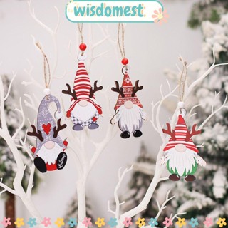 Wisdomest จี้รูปซานตาคลอส สโนว์แมน 4 ชิ้น สําหรับตกแต่งต้นคริสต์มาส