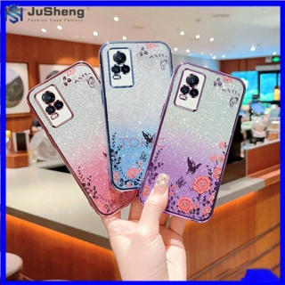 Jusheng เคสโทรศัพท์มือถือ ลายผีเสื้อกระพริบ สําหรับ vivo Y73 V20 V21E MMHY