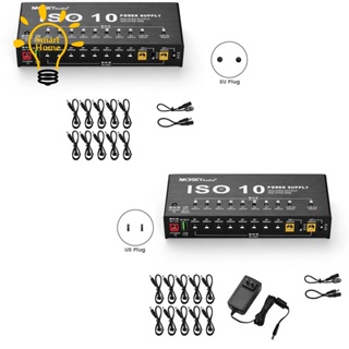 [Hmou]MOSKYAUDIO Iso-10 แป้นเหยียบเอฟเฟคกีตาร์ พาวเวอร์ซัพพลาย 10 เอาท์พุต DC 5V USB อุปกรณ์เสริม สําหรับกีตาร์ 9V 12V 18V