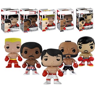 โมเดลฟิกเกอร์ PVC รูปนักมวยปีร็อคกี้ Funko POP POP 20 21 32 Rocky Balboa 18 Apollo Creed 19 ของเล่นสําหรับเด็ก