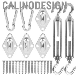 Calinodesign ( 1)Outdoor Camping Stainless Steel Rhombus Door Buckle Awning Hook Sunshade