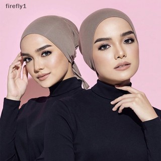 [Firefly] หมวกผ้าพันคอ ผ้าโพกหัว ยืดหยุ่น ระบายอากาศ ปรับได้ สีพื้น สําหรับผู้หญิง [TH]