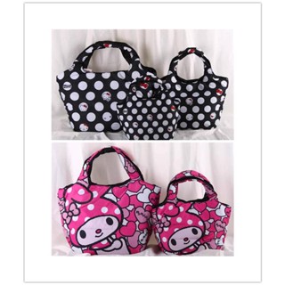 Japan Sanrio My Melodty Light Weight Stuffed Tote Bag Shoulder Bag 579190