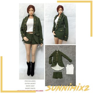 [Sunnimix2] เสื้อโค้ทลําลอง สเกล 1:6 สําหรับผู้หญิง 12 นิ้ว 3 ชิ้น