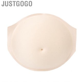 Justgogo Fake Sponge Belly Breathable Soft Lightweight 1 To 5 Months Pregnant High Viscosity for Costume Cosplay Stage Props