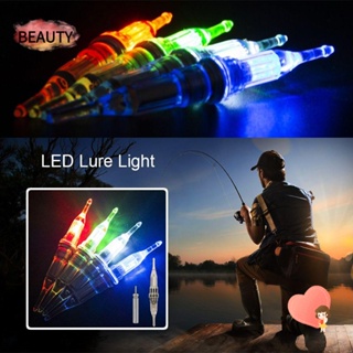 Beauty เหยื่อตกปลาหมึก LED รูปเพชร แบบพกพา ทนทาน 2 ชิ้น