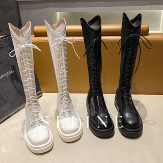 SELINE  แฟชั่นรองเท้า บูท รองเท้าบูทยาว ไซส์ใหญ่ รองเท้า boots High quality Stylish ทันสมัย fashion B92F08K 37Z230910