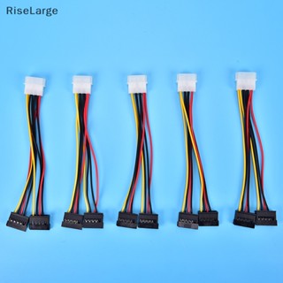 [RiseLarge] อะแดปเตอร์สายเคเบิล 4PIN เป็น 2 SATA 2 ทาง 4 Pin -15 Pin