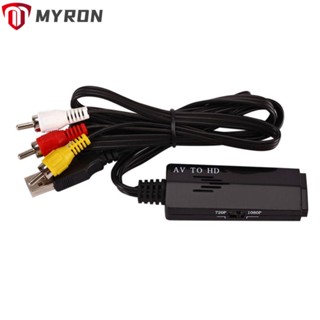 Myron อะแดปเตอร์สายเคเบิ้ลโปรเจคเตอร์ 1080P AV เป็น HDMI