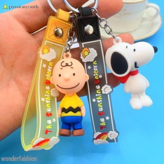 การ์ตูนสร้างสรรค์เกาหลีพวงกุญแจจี้ขนาดเล็กน่ารัก Snoopy รถ Key CHAIN ชายและหญิงคู่กระเป๋าเครื่องประดับคริสต์มาสของขวัญ