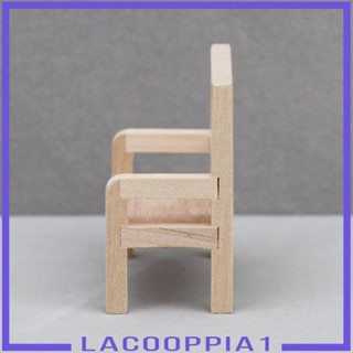 [Lacooppia1] เก้าอี้ไม้จิ๋ว สเกล 1/12 แฮนด์เมด สําหรับบ้านตุ๊กตา สวน ฉากชีวิต