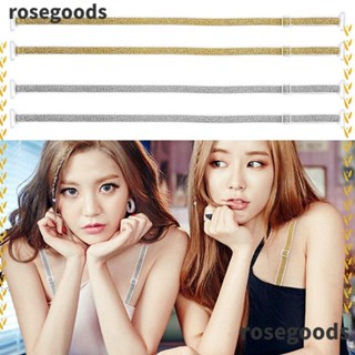 Rosegoods1 สายรัดบราชั้นใน ผ้าไนล่อน แบบนิ่ม กันลื่น ถอดออกได้ พร้อมตะขอ 2 คู่