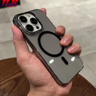[JLK] เคสแม่เหล็กโปร่งใส HD แบบแข็งบางเฉียบสําหรับ Ultra Thin Clear Magnetic Phone Case for iPhone 17 Air 16 15 14 Plus 13 ProMax 12 Pro Max Transparent Shockproof Hard Cover 15Plus 14Pro แม่เหล็ก ทุกรุ่น เคส ชาร์จไร้สาย สำหรับ