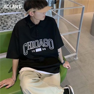 Acland เสื้อยืดผู้ชาย ผู้ชายเสื้อเชิ้ต เสื้อยืด ผ้านุ่ม ใส่สบาย ไม่หด ไม่ต้องรีด 36Z230907