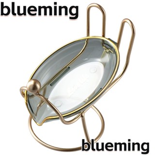 Blueming2 ที่วางสบู่พลาสติกโลหะ รูปกระต่าย สีเขียว สีทอง หรูหรา สําหรับห้องน้ํา