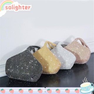 Solighter Diamant กระเป๋างานพรอม แบบพกพา สําหรับงานแต่งงาน งานเลี้ยงตอนเย็น