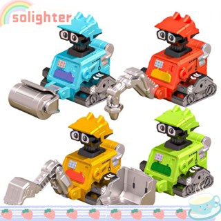 SOLIGHTER ของเล่นยานพาหนะวิศวกรรม รถแทรกเตอร์แรงเสียดทาน