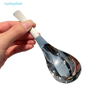 【tuilieyfish】ช้อนซุปสเตนเลส สีทอง สีเงิน สําหรับตักกาแฟ【IH】