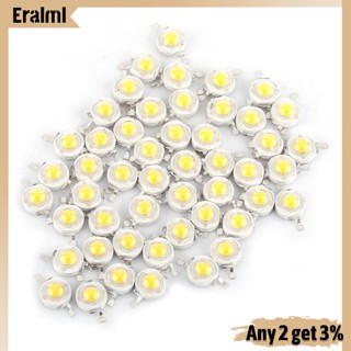 Eralml ไดโอดหลอดไฟ LED 1W 110-120 ลูเมน พลังงานสูง สองขั้ว 50 ชิ้น