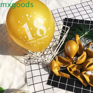 Mxgoods ลูกโป่งยาง ประดับไข่มุก ขนาด 12 นิ้ว 18 ปี สําหรับตกแต่ง