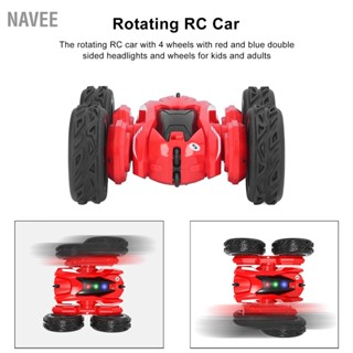 NAVEE หมุน RC รถ 360 ° การหมุน 4 ล้อ 2.4GHz รีโมทคอนโทรล Double Sided Tumbling Stunt Car ของเล่นสำหรับด้านบน 6 ปี