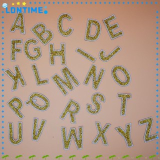 Lontime สติกเกอร์เพชรเทียม ลายตัวอักษร A-Z สีทอง 2.4 นิ้ว สีเงิน ขนาดใหญ่ สําหรับติดตกแต่งเสื้อผ้า กางเกงยีน 52 ชิ้น