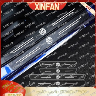 Xinfan สติกเกอร์คาร์บอนไฟเบอร์ ลายโลโก้สัญลักษณ์ MG สําหรับ MG ZS HS GS Mg3 Mg5 Mg6 MG7 4 ชิ้น