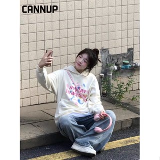 Cannup เสื้อกันหนาว เสื้อฮู้ด Durable ดูสวยงาม unique มีชีวิตชีวา WWY23909R337Z230911