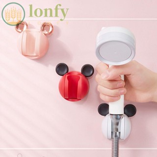 Lonfy ที่วางหัวฝักบัวอาบน้ํา ABS ติดผนัง ปรับได้ ติดตั้งง่าย หมุนได้ คุณภาพสูง สําหรับห้องน้ํา