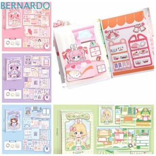 Bernardo หนังสือแฮนด์เมด ลายการ์ตูน 3D เสียงเงียบ แฮนด์เมด Diy ของเล่นเสริมการเรียนรู้เด็ก