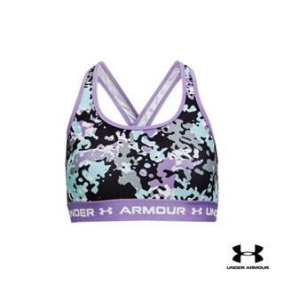 Under Armour UA Girls Crossback Printed Sports Bra อันเดอร์ อาร์เมอร์ เสื้อออกกำลังกายสำหรับเด็กผู้หญิง